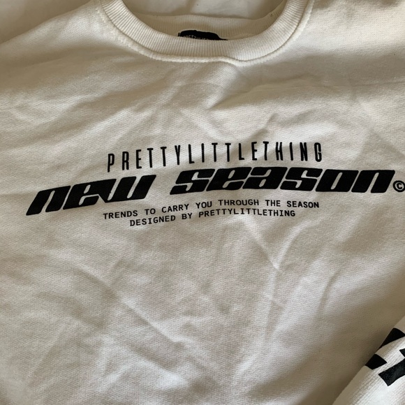 Pretty Little Thing Cropped Sweatshirt Size 4 - Picture 2 of 2